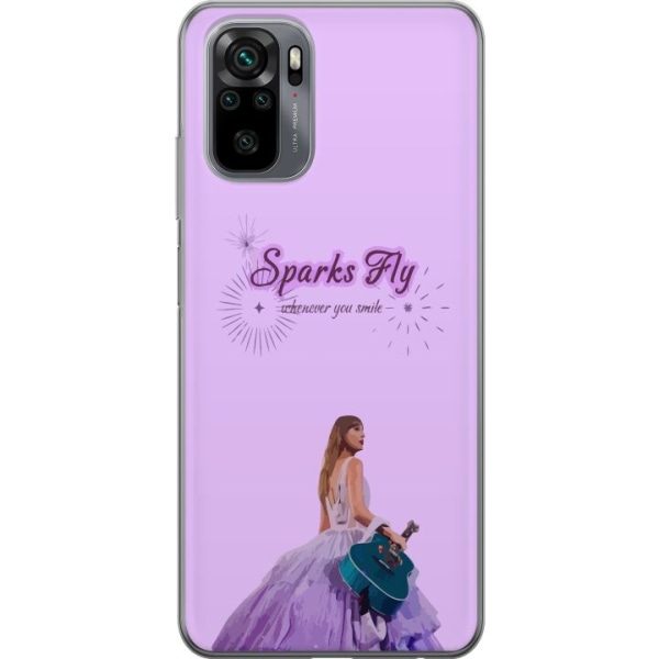 Xiaomi Redmi Note 10 Läpinäkyvä kuori Taylor Swift - Sparks