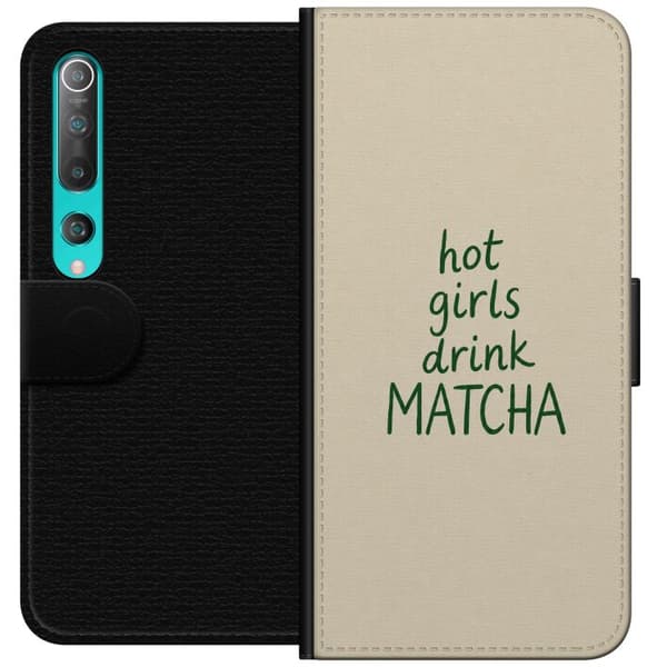 Kompatibelt Lommeboketui til Xiaomi Mi 10 5G Matcha-jenter beige