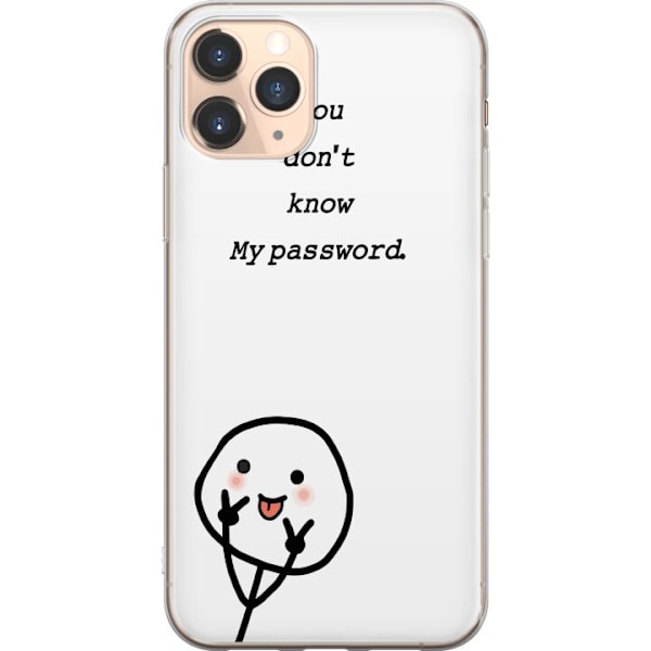 Apple iPhone 11 Pro Genomskinligt Skal You Don’t Know My Password – edgy textmotiv med attityd