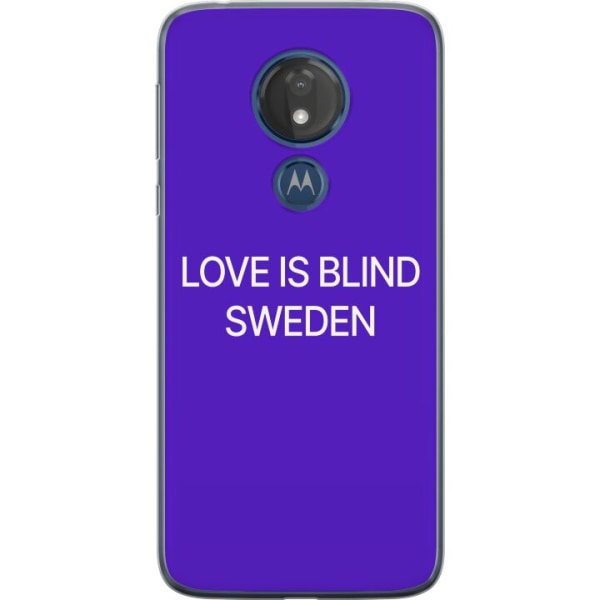 Motorola Moto G7 Power Genomskinligt Skal Love is Blind