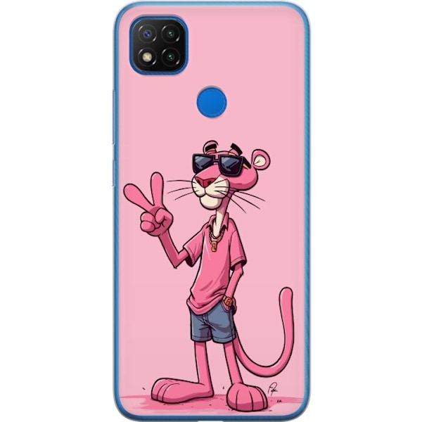 Xiaomi Redmi 9C Genomskinligt Skal Pink Panter Peace