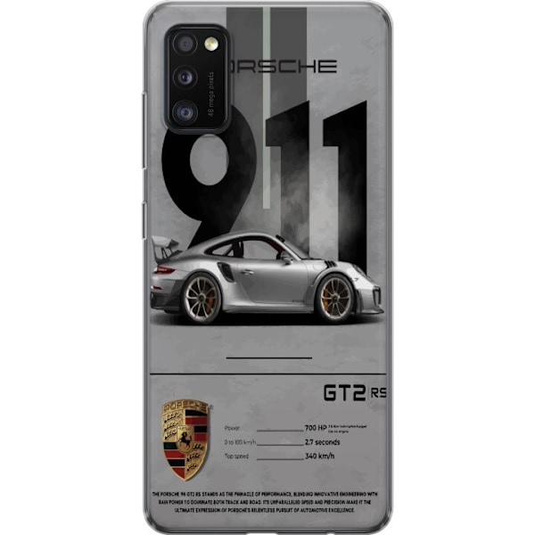 Samsung Galaxy A41 Läpinäkyvä kuori Porsche 911