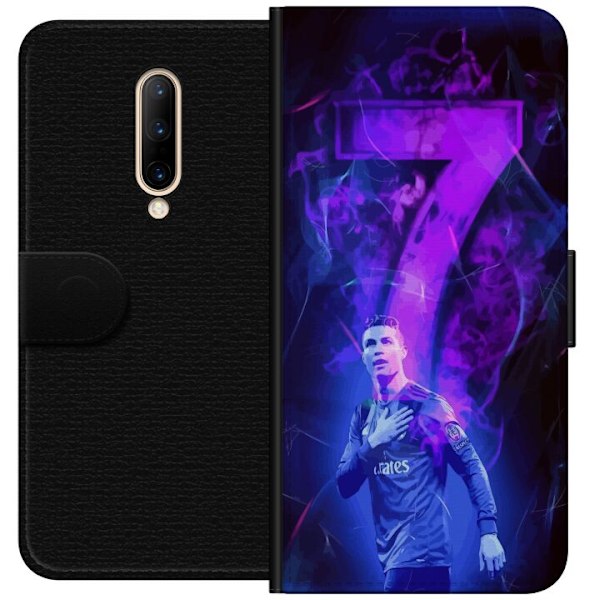 OnePlus 7 Pro Tegnebogsetui Ronaldo 7 - Fodboldlegende i Handling for Fans