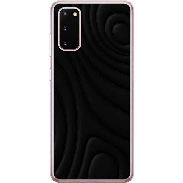 Samsung Galaxy S20 Genomskinligt Skal Black Waves