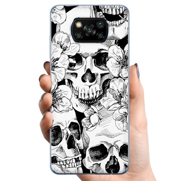 Xiaomi Poco X3 NFC TPU Matkapuhelimen kuori luu