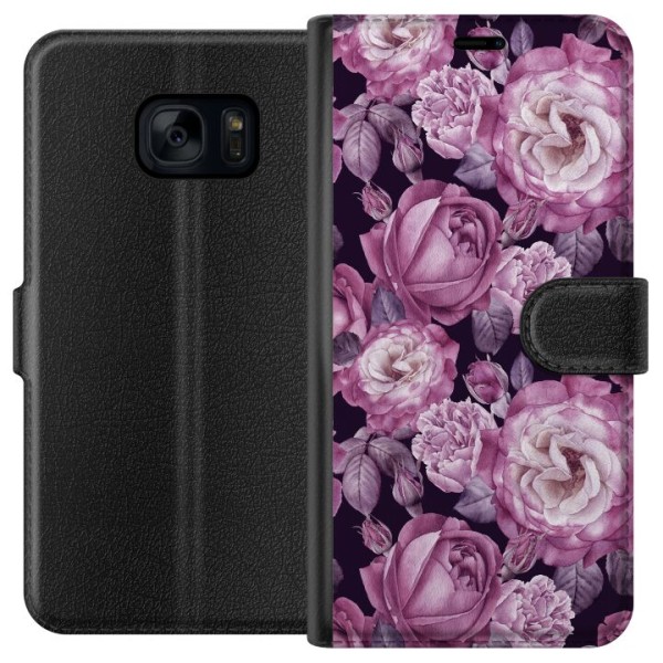 Samsung Galaxy S7 Lommeboketui Blomster