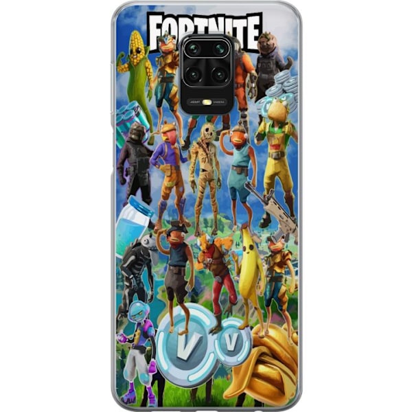 Xiaomi Redmi Note 9S Gennemsigtig cover Fortnite