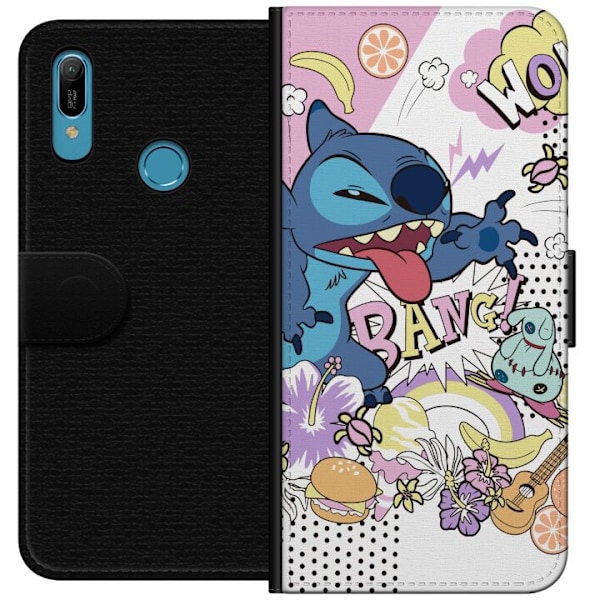 Huawei Y6 (2019) Lompakkokotelo Stitch Bang