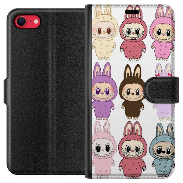 Apple iPhone 7 Tegnebogsetui Labubu Pink Monster - Popkunst me