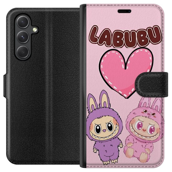 Samsung Galaxy A15 5G Tegnebogsetui Labubu Pink Monster