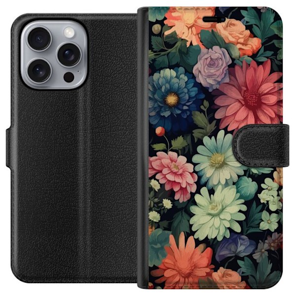 Apple iPhone 16 Pro Max Lommeboketui Blomster