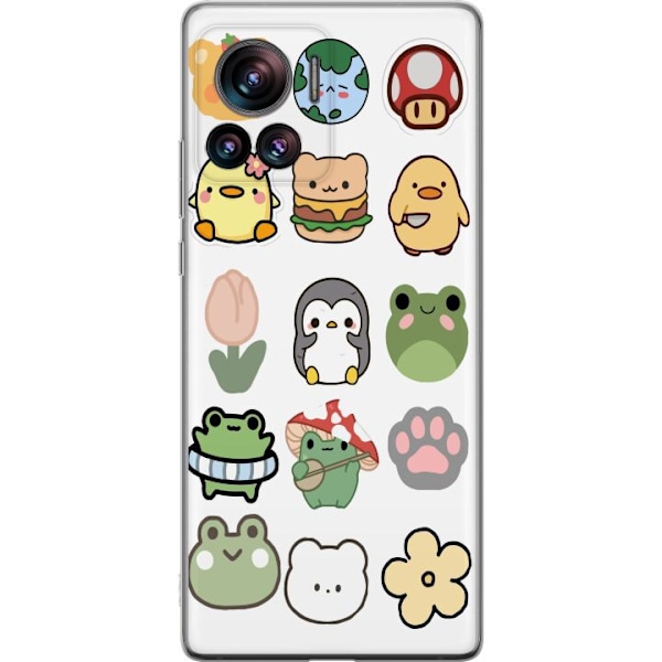 Motorola Edge 30 Ultra Genomskinligt Skal Kawaii Friends – s
