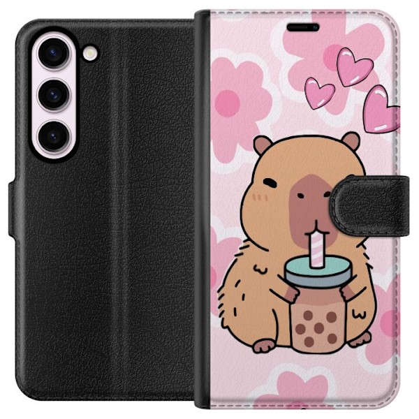 Samsung Galaxy S23 Lompakkokotelo Kawaii Capybara Sydän Anime