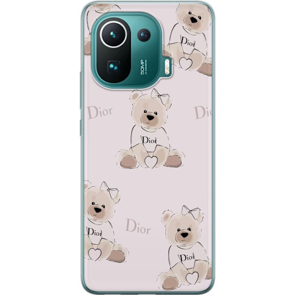 Xiaomi Mi 11 Pro Läpinäkyvä kuori Teddy Dior Vibes - ylelli