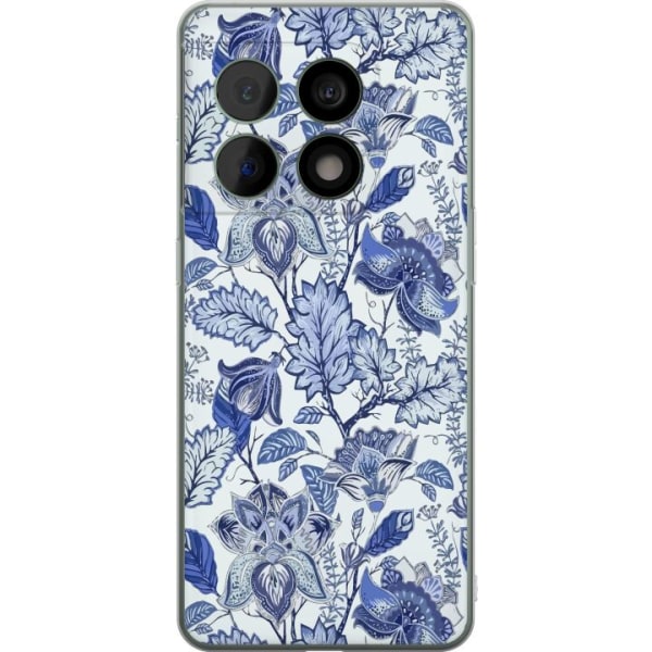 OnePlus 10 Pro Gennemsigtig cover Blomster Blå...