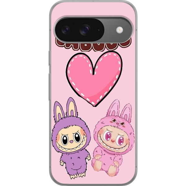Google Pixel 9 Gennemsigtig cover Labubu Pink Monster