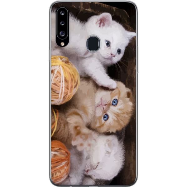 Kompatibelt Mobilskal till Samsung Galaxy A20s Katter