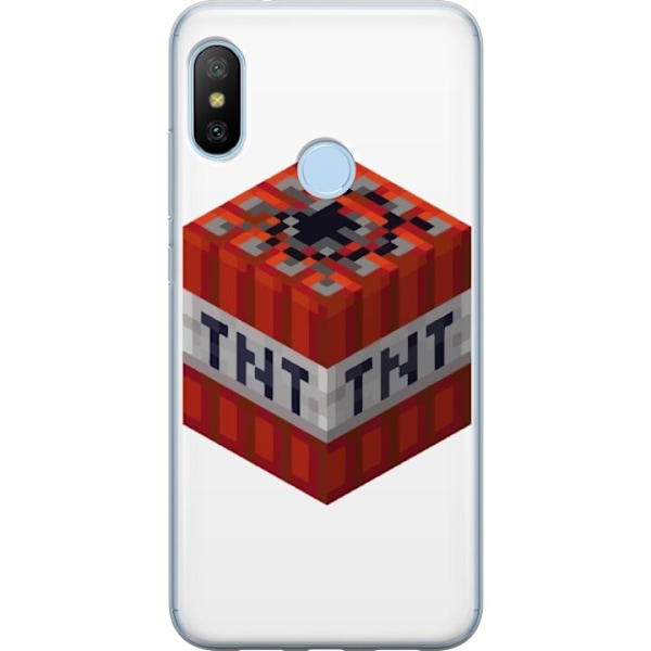 Xiaomi Mi A2 Lite Läpinäkyvä kuori Minecraft TNT