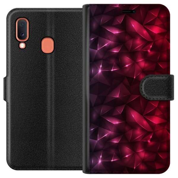 Kompatibelt Plånboksfodral till Samsung Galaxy A20e Tempting Red