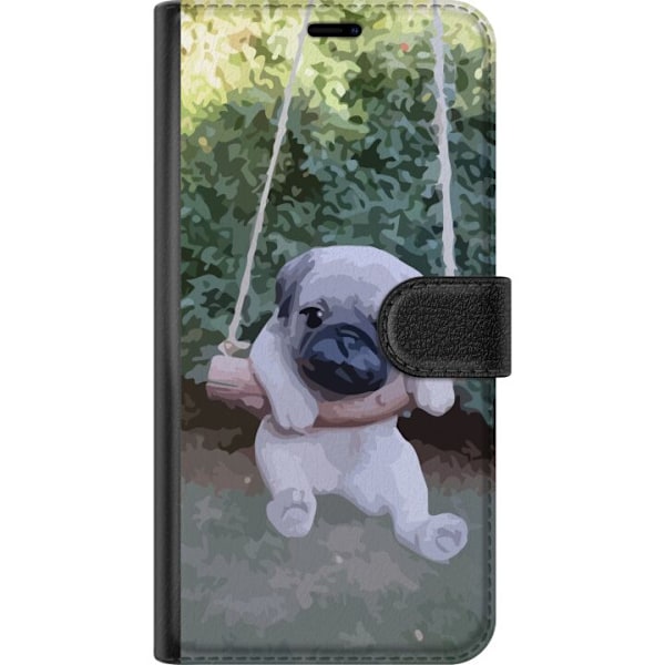 Apple iPhone 16 Plus Lompakkokotelo Pug Heilahduksessa