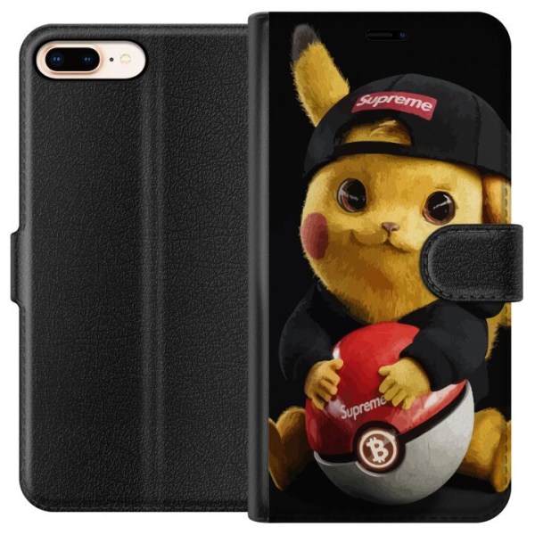 Apple iPhone 8 Plus Lompakkokotelo Pikachu Supreme