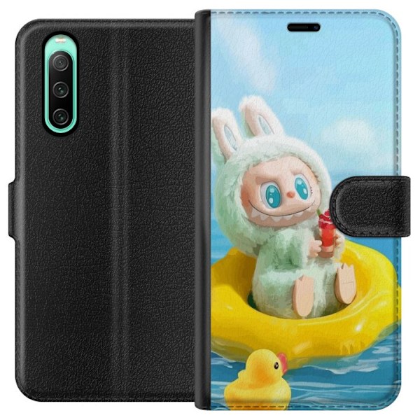 Sony Xperia 10 IV Lompakkokotelo Labubu Stripe Attack - Raidat