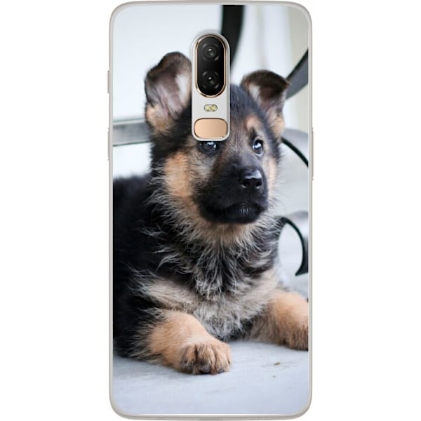 OnePlus 6 Läpinäkyvä kuori Saksanpaimenkoira Puppy