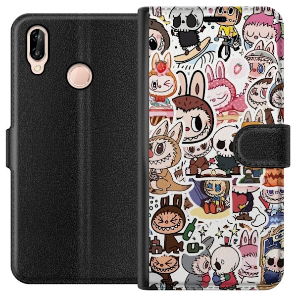 Huawei P20 lite Tegnebogsetui Labubu All-Stars – POP MART Sp