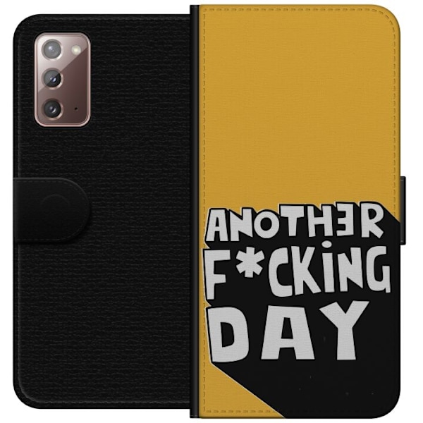 Samsung Galaxy Note20 Lompakkokotelo Another Day Tekstimotiivi Huumori Katumuoti Graafinen Rohkea Tyyli Suosittu Elämäntapa Kaupunkimuoti Design