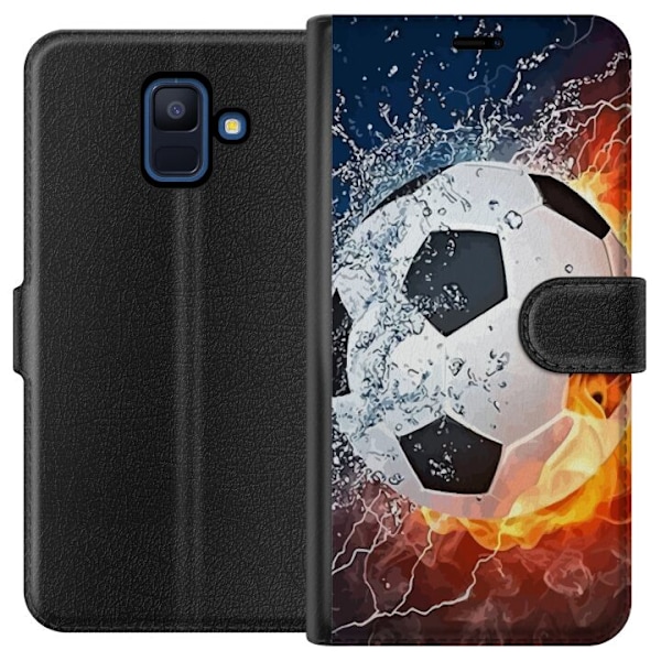 Samsung Galaxy A6 (2018) Tegnebogsetui Fodbold Ild