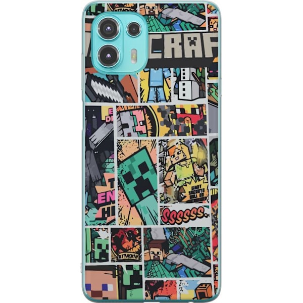 Motorola Edge 20 Lite Läpinäkyvä kuori Minecraft Taide