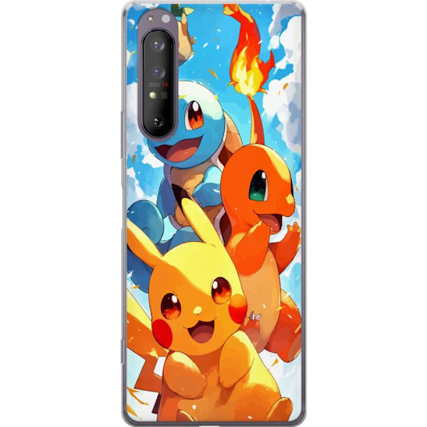 Sony Xperia 1 II Läpinäkyvä kuori Pocket Creatures - innoit