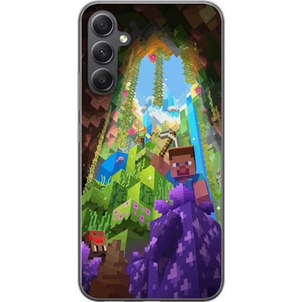 Samsung Galaxy A24 4G Genomskinligt Skal Minecraft