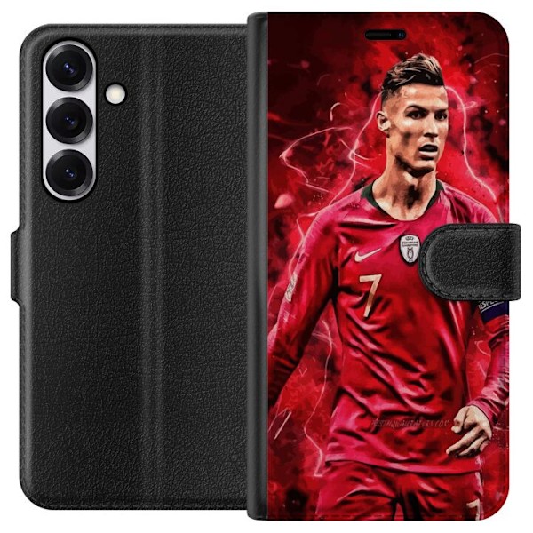 Samsung Galaxy S25 Plånboksfodral Ronaldo Skills – CR7 Design för Äkta Supporters