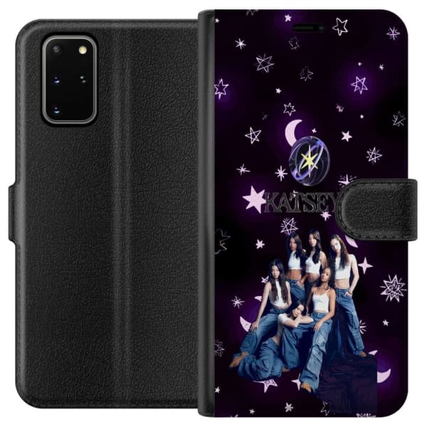 Kompatibel Tegnebogsetui til Samsung Galaxy S20+ KATSEYE stjärncollage lilla