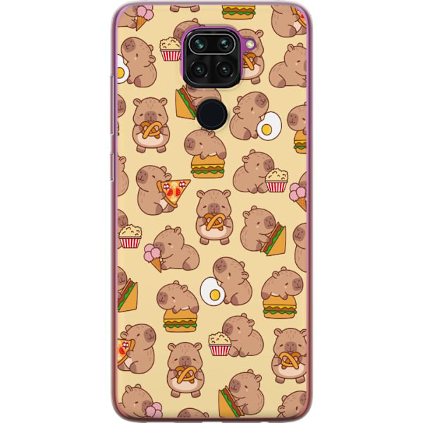 Xiaomi Redmi Note 9 Läpinäkyvä kuori Kawaii capybara puhelinkotelo useilla söpöillä hahmoilla
