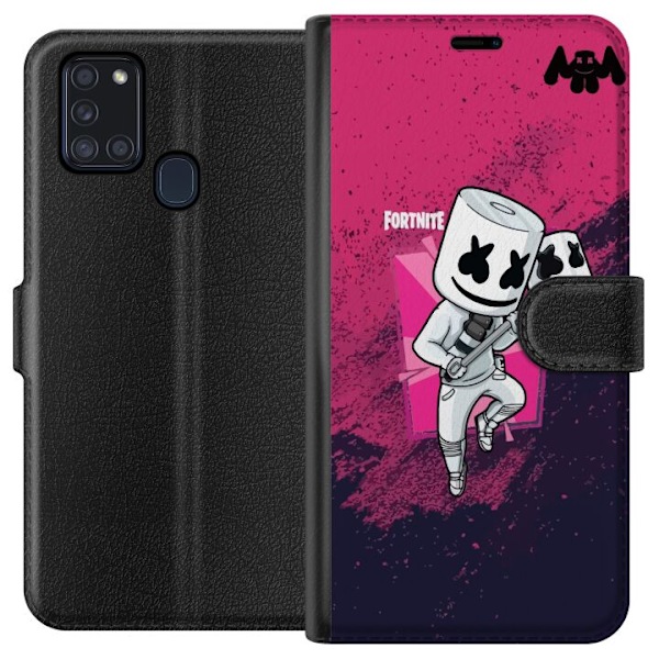 Samsung Galaxy A21s Plånboksfodral Marshmello Fortnite Skin E