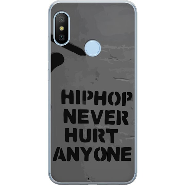 Xiaomi Mi A2 Lite Läpinäkyvä kuori Hip Hop Ei Koskaan Satuta Ketään Lainaus Streetwear Musiikki Elämäntapa Graafinen Teksti Motiivi Suosittu Ku