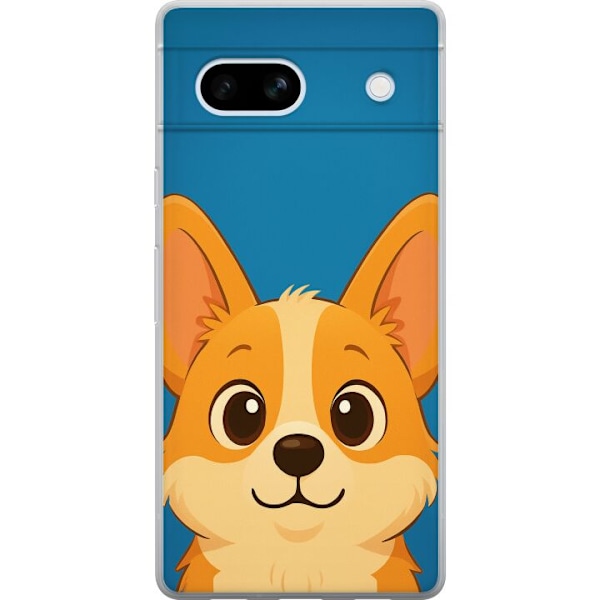 Google Pixel 7a Genomskinligt Skal Hello Corgi