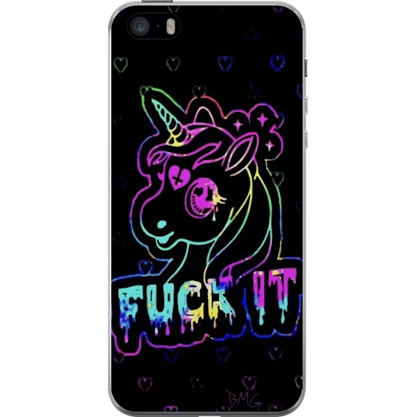 Apple iPhone 5s Gjennomsiktig deksel Fuck it Unicorn