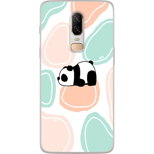 OnePlus 6 Läpinäkyvä kuori Kawaii Panda