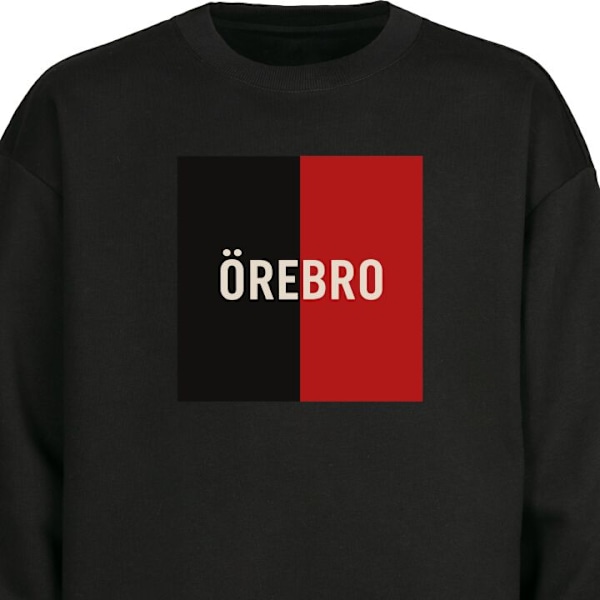 Sweatshirt för Vuxen | Klassisk Collegetröja Örebro – Hockey svart M