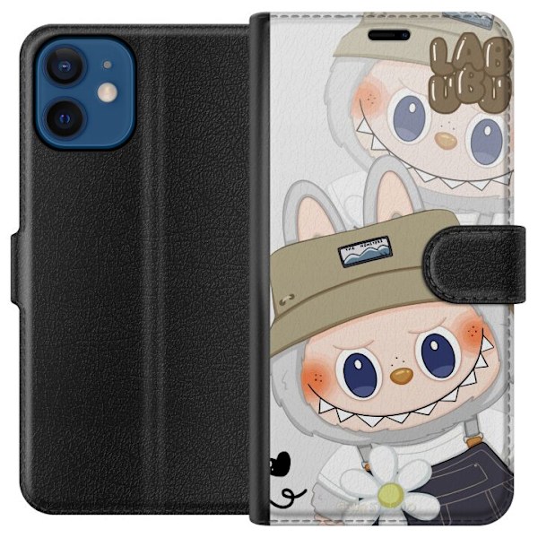 Apple iPhone 12  Lompakkokotelo Labubu Minimal Mood - Yksinker