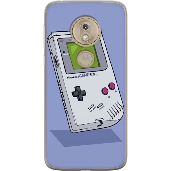 Motorola Moto G7 Play Genomskinligt Skal Game Boy Lila