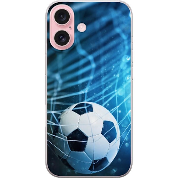 Apple iPhone 16 Genomskinligt Skal Fotboll