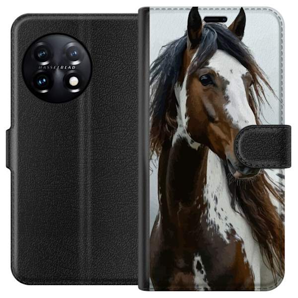 OnePlus 11 Lompakkokotelo Hevonen Eläimet Aihe Graafinen Suunnittelu Luonto Vahva Aihe Suosittu Taide Eläinten Teema Ratsastus