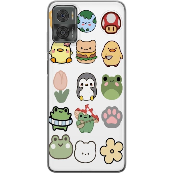 Motorola Moto E22i Gennemsigtig cover Kawaii Friends