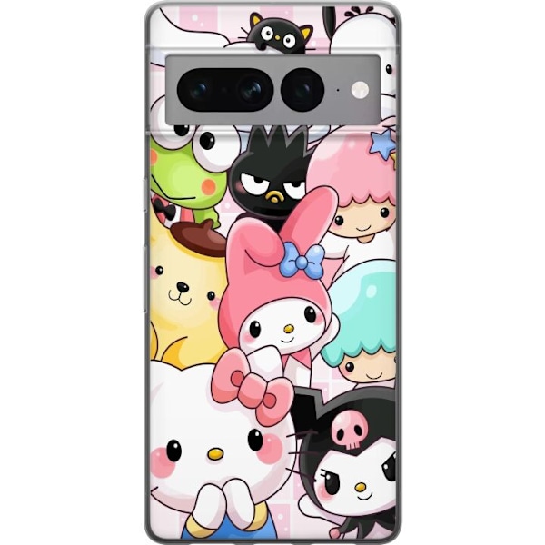 Google Pixel 7 Pro Läpinäkyvä kuori Kawaii Sanrio Crew