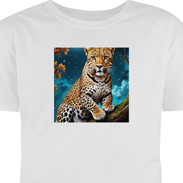 Børne T-shirt | Behagelig T-shirt til Børn Leopard hvid 12-13 År