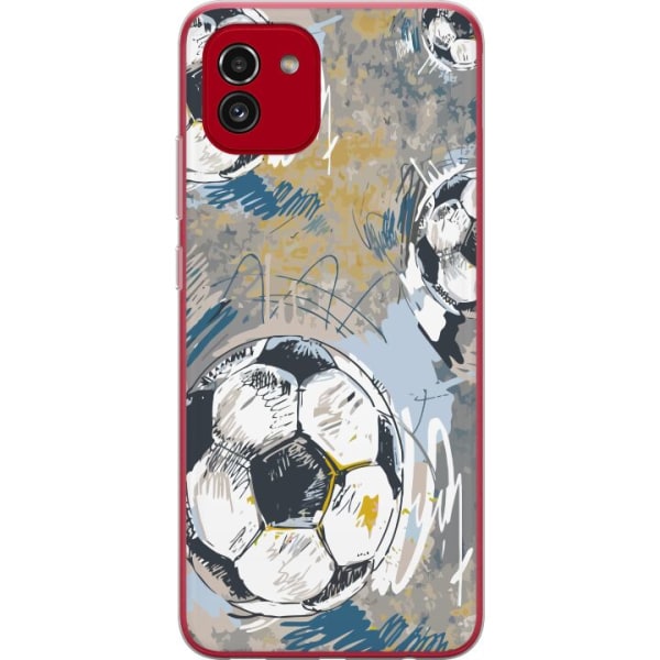 Samsung Galaxy A03 Gjennomsiktig deksel Fotball